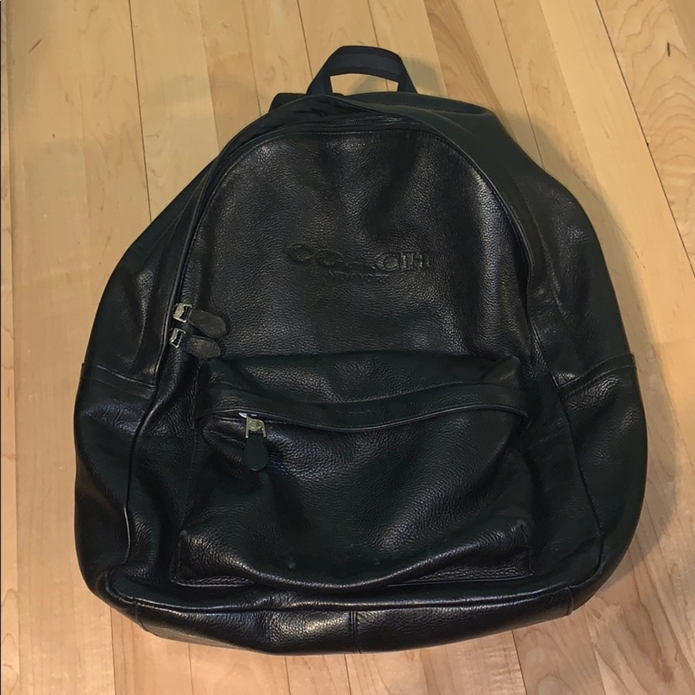 Coach Black Leather Backpack - image 1